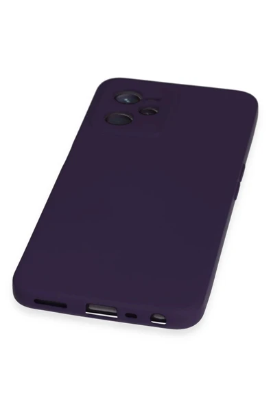 LitaeTrend Realme C35 Kılıf Nano içi Kadife Silikon - Mor - Resim 4