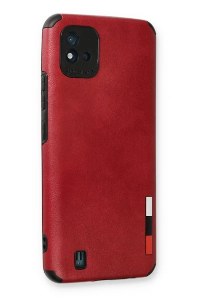 LitaeTrend Realme C11 2021 Kılıf Loop Deri Silikon - Kırmızı - Resim 2