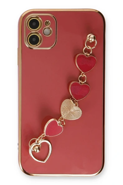 LitaeTrend iPhone 12 Kılıf Esila Silikon - Kırmızı - Resim 2