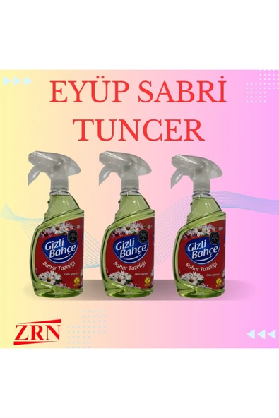 Eyüp Sabri Tuncer Gizli Bahçe Oda Kokusu Bahar Tazeliği 500ml 3Adet ürün görseli
