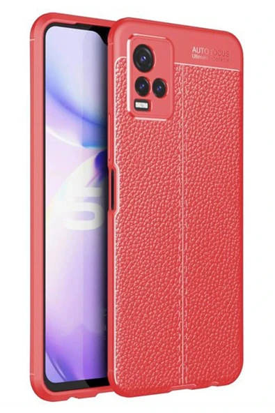 LitaeTrend Vivo Y21S Kılıf Auto Focus Kapak - Kırmızı ürün görseli 1