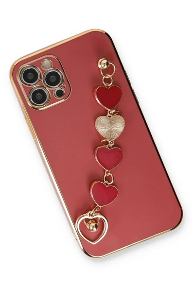 LitaeTrend iPhone 12 Pro Max Kılıf Esila Silikon - Kırmızı - Resim 3