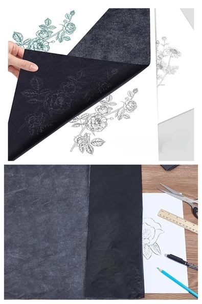 Karbon Kağıdı A4 Sarı 10 Adet 21x29,7 cm Transfer Kağıdı Kopya Kağıdı Renkli Karbon Kağıdı Ahşap Seramik Metal Cam - Resim 4