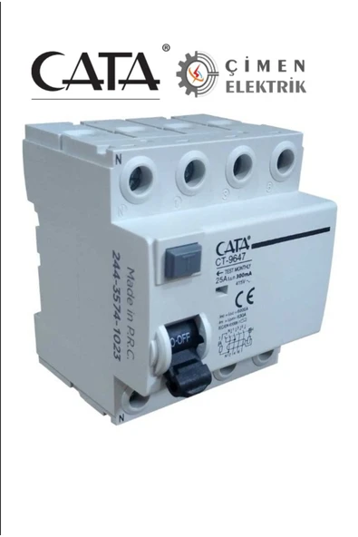 Ct 9647 4x25a 6ka 300ma Trifaze Kaçak Akım Rölesi ürün görseli 1
