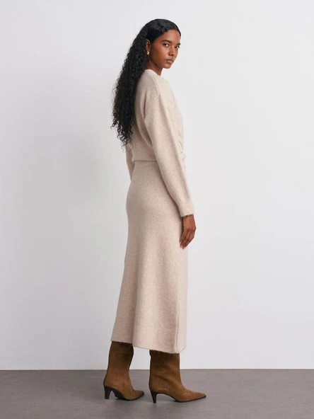 80115 DİLVİN BELİ LASTİKLİ TRİKO ETEK - Resim 11