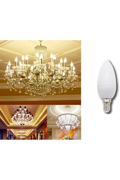 5 ADET CATA CT 4079 7W Buji Led Ampül 3200K Gün Işığı E14 Duy - Resim 2