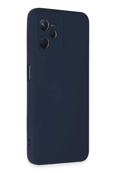 LitaeTrend Realme C35 Kılıf Nano içi Kadife Silikon - Lacivert - Resim 2