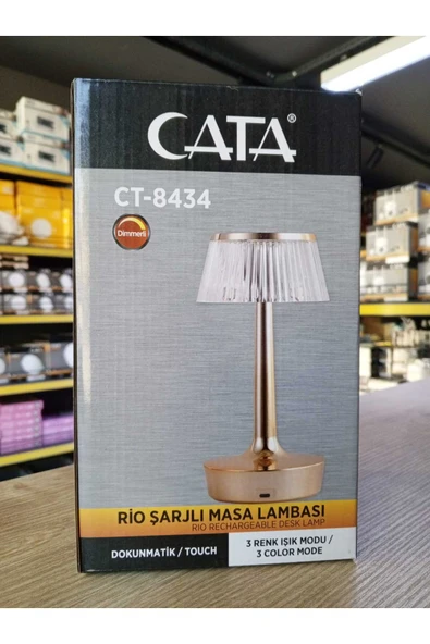 rio 3 renk mod'lu dekoratif DOKUNMATİK şarjlı masa lambası ct-8434 - Resim 2