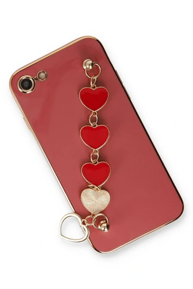 LitaeTrend iPhone 7 Kılıf Esila Silikon - Kırmızı - Resim 3