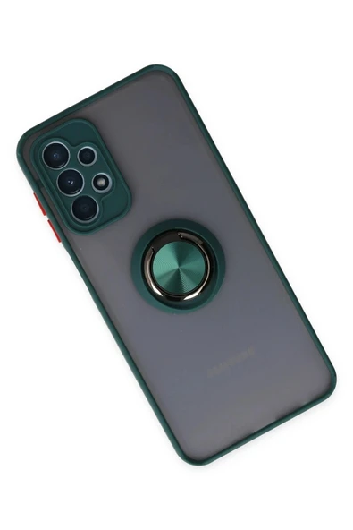 LitaeTrend Samsung Galaxy A23 4G Kılıf Montreal Yüzüklü Silikon Kapak - Yeşil - Resim 2