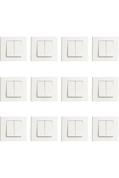 Ovivo Grano Beyaz Komütatör Çerçeveli 12 Adet ürün görseli 1
