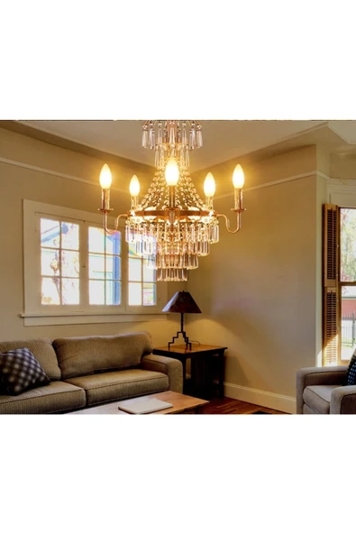 7 Watt E14 Duylu Buji Led Ampul Ct-4079 Beyaz Işık - Resim 2