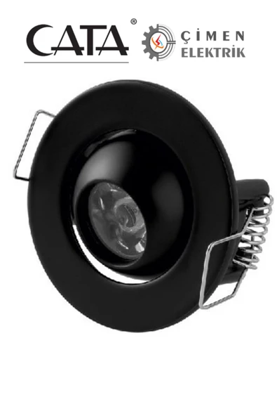 CT 5268 1.5W Siyah Kasa Led Spot 3200K Gün Işığı ürün görseli
