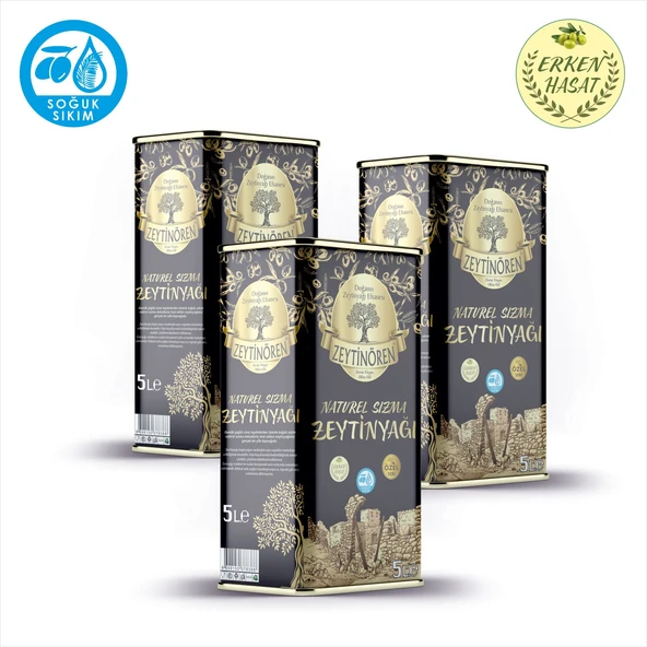 Zeytinören 15 Lt Natürel Sızma Soğuk Sıkım Zeytinyağı ürün görseli