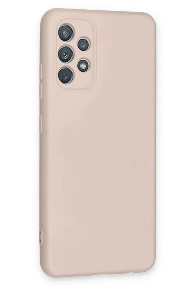 LitaeTrend Samsung Galaxy A72 Kılıf Nano içi Kadife Silikon - Pudra - Resim 3