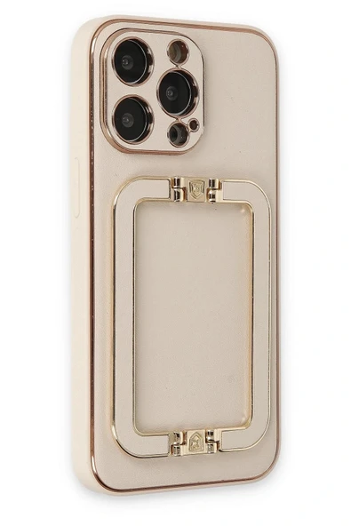 LitaeTrend iPhone 13 Pro Kılıf Coco Elit Kapak - Gold - Resim 2