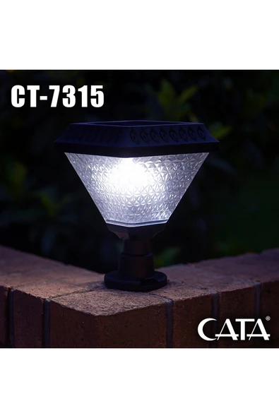CT-7315 Solar Set Üstü Bahçe Armatürü Beyaz Işık - Resim 4