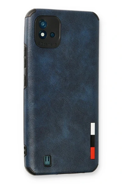 LitaeTrend Realme C11 2021 Kılıf Loop Deri Silikon - Lacivert - Resim 2