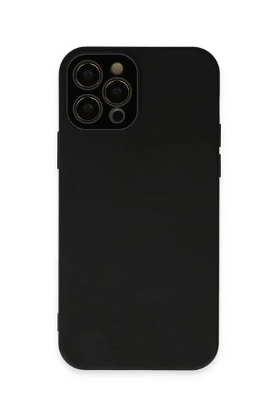 LitaeTrend iPhone 12 Pro Kılıf Lansman Glass Kapak - Siyah ürün görseli 1