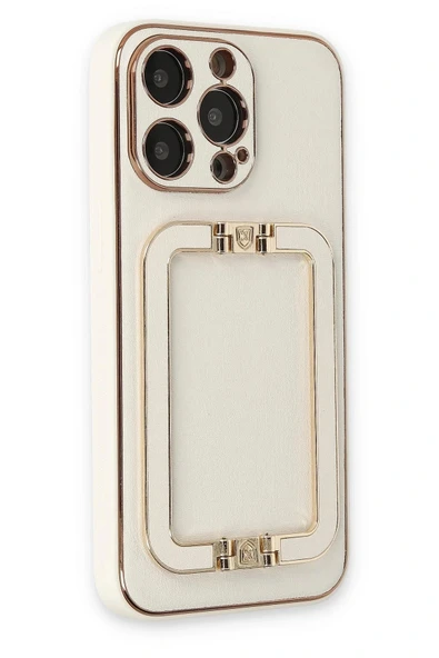 LitaeTrend iPhone 13 Pro Max Kılıf Coco Elit Kapak - Beyaz - Resim 2