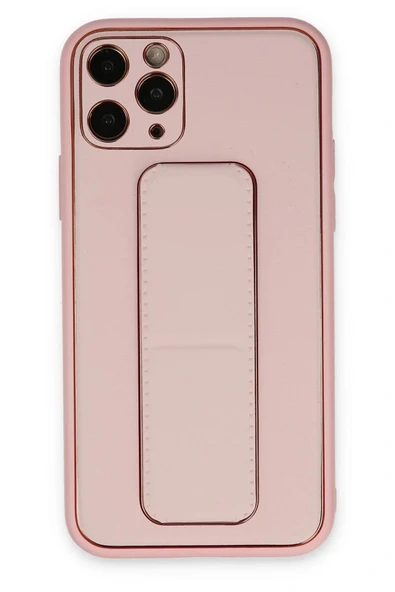 LitaeTrend iPhone 11 Pro Kılıf Coco Deri Standlı Kapak - Pembe ürün görseli 1