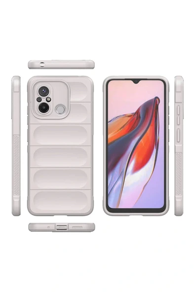LitaeTrend Xiaomi Redmi 12C Kılıf Optimum Silikon - Krem - Resim 2