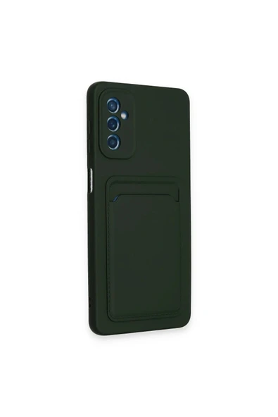 LitaeTrend Samsung Galaxy A14 4G Kılıf Kelvin Kartvizitli Silikon - Koyu Yeşil - Resim 2