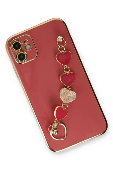 LitaeTrend iPhone 12 Kılıf Esila Silikon - Kırmızı - Resim 3