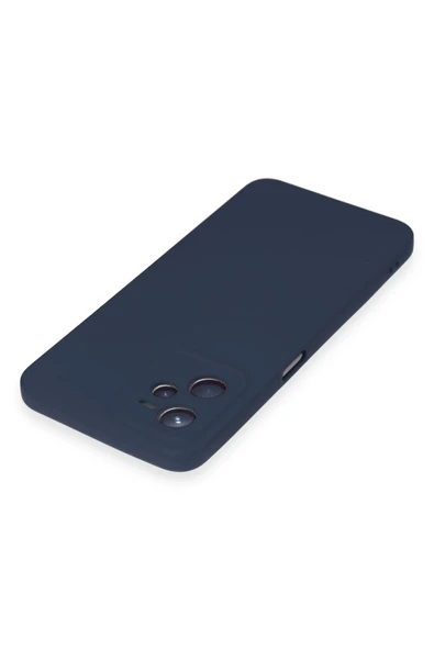 LitaeTrend Realme C35 Kılıf Nano içi Kadife Silikon - Lacivert - Resim 3