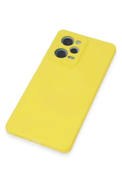 LitaeTrend Xiaomi Redmi Note 12 Pro 5G Kılıf Nano içi Kadife Silikon - Sarı - Resim 4