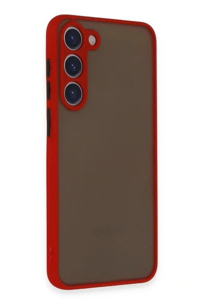 LitaeTrend Samsung Galaxy S23 Plus Kılıf Montreal Silikon Kapak - Kırmızı - Resim 2