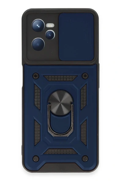 LitaeTrend Realme C35 Kılıf Pars Lens Yüzüklü Silikon - Lacivert ürün görseli 1