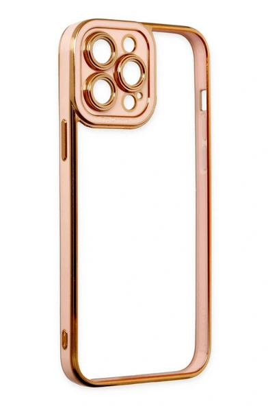 LitaeTrend iPhone 13 Pro Kılıf Liva Lens Silikon - Rose - Resim 4