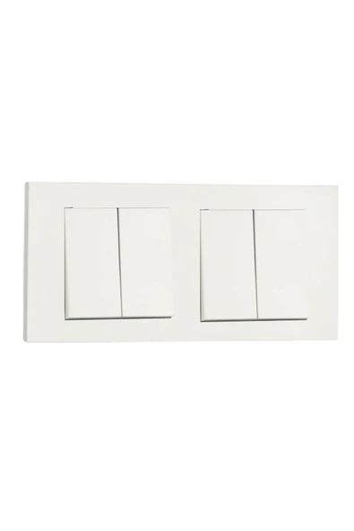 Ovivo Grano Beyaz 2'li Set Komütatör + Komütatör ürün görseli