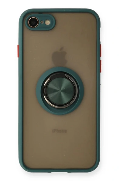 LitaeTrend iPhone 7 Kılıf Montreal Yüzüklü Silikon Kapak - Yeşil ürün görseli 1