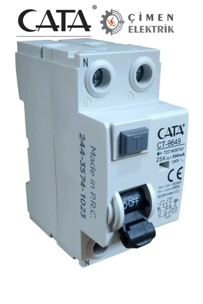 Ct 9649 2x25a 300ma 6ka Monofaze Kaçak Akım Rölesi ürün görseli