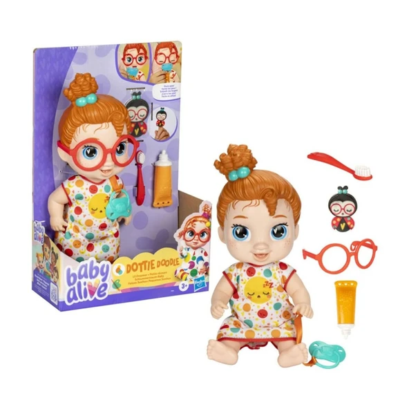 F9965 Baby Alive Uykucu Bebeğim Kırmızı Saçlı Dottie Doodle +3 yaş ürün görseli