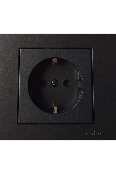 Ovivo Siyah Topraklı Priz - Resim 2