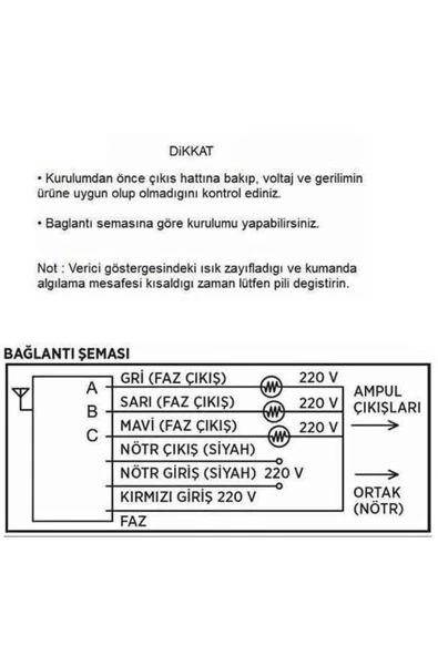 4X1000 W 4 Lü Aydınlatma Kumandası CT-9154 - Resim 4