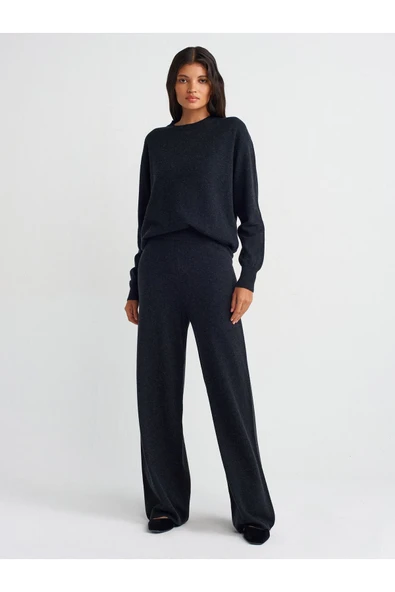 10633 DİLVİN BİSİKLET YAKA BASİC TRİKO KAZAK - Resim 3