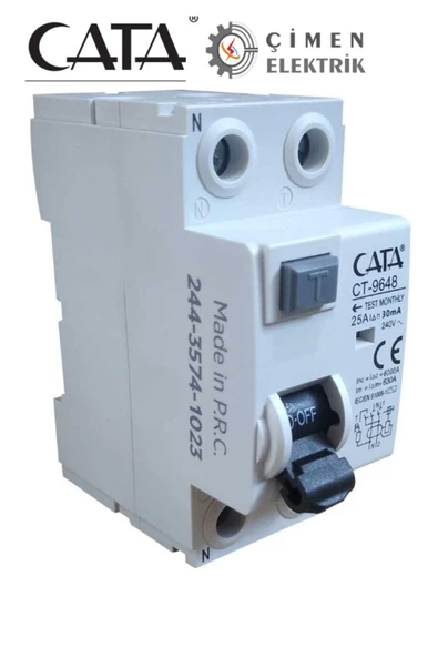 Ct 9648 2x25a 30ma 6ka Monofaze Kaçak Akım Rölesi ürün görseli