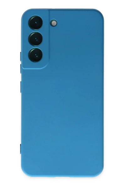 LitaeTrend Samsung Galaxy S22 Plus Kılıf Nano içi Kadife Silikon - Mavi - Resim 3