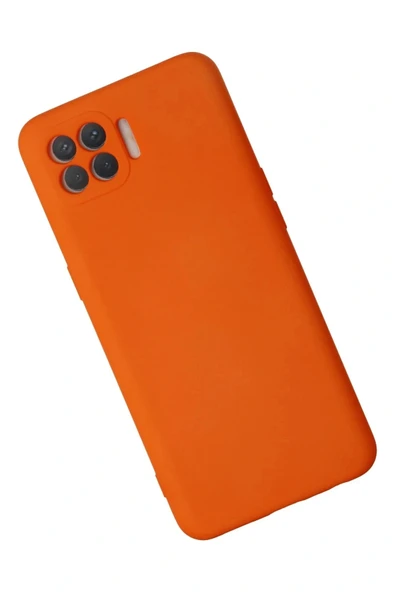 LitaeTrend Oppo Reno 4 Lite Kılıf Nano içi Kadife Silikon - Turuncu - Resim 3