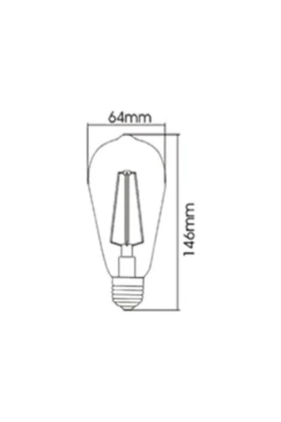Rustik Led Ampül Flamanlı Şeffaf 8w Beyaz Işık CT-4353-B - Resim 3