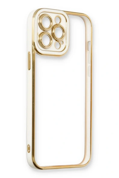 LitaeTrend iPhone 13 Pro Max Kılıf Liva Lens Silikon - Beyaz - Resim 4