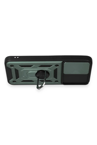 LitaeTrend Samsung Galaxy A34 5G Kılıf Pars Lens Yüzüklü Silikon - Yeşil - Resim 3