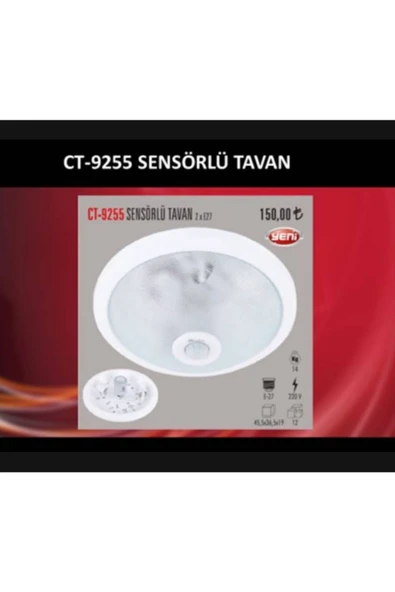 Ct-9255 Sensörlü Tavan Armatür ürün görseli
