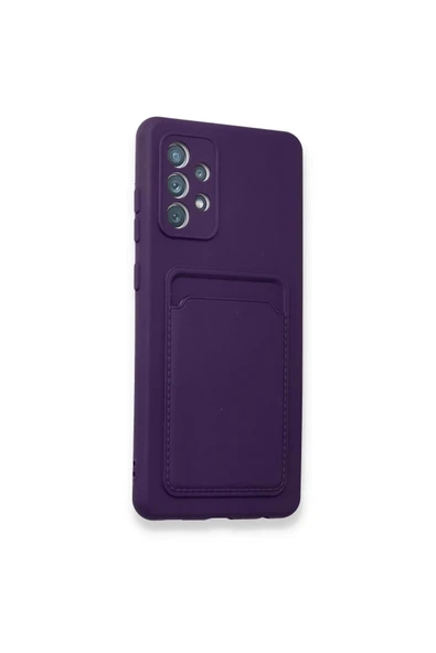 LitaeTrend Samsung Galaxy A53 5G Kılıf Kelvin Kartvizitli Silikon - Derin Mor - Resim 2