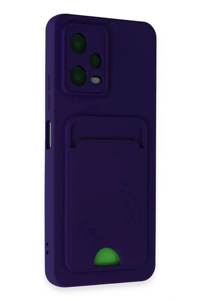 LitaeTrend Xiaomi Poco X5 5G Kılıf Kelvin Kartvizitli Silikon - Derin Mor - Resim 2