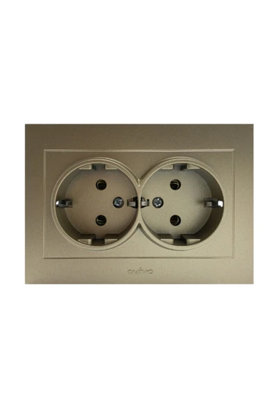 Asyagrup Ovivo Grano Titanyum İkili Topraklı Priz ürün görseli